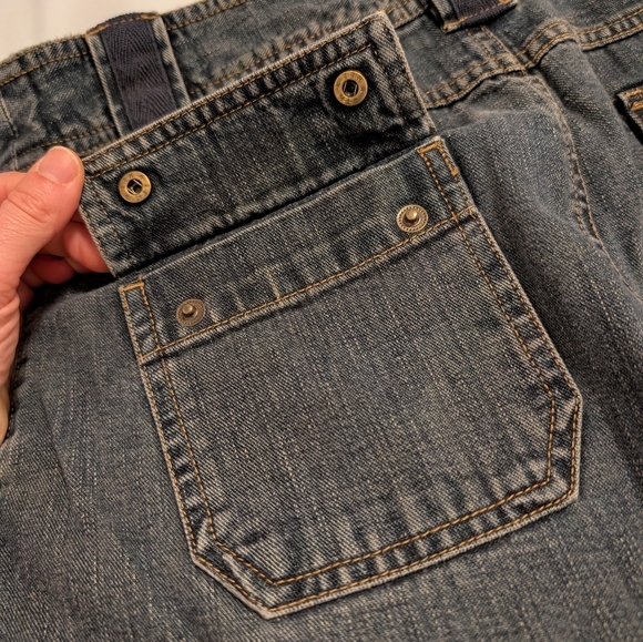 Bass Jeans Knee-Length Denim Utility Skirt – Size 6 – Dark Wash - Picture 9 of 14